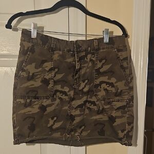 Rewash Olive Camo Mini Skirt